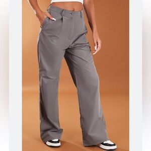 Gray Wide-Leg Pants